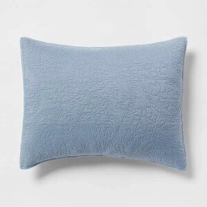 Threshold Blue Quilted Pillow